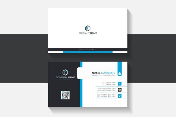 Clean and Simple Blue and White Business Card Templates