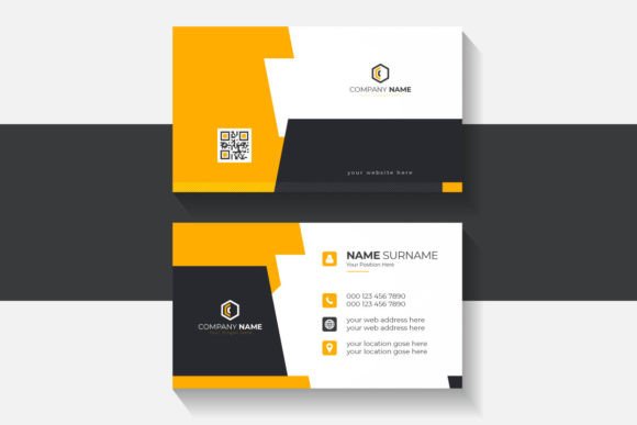 Dark and Orange Business Card Design: A Bold Template for Professionals