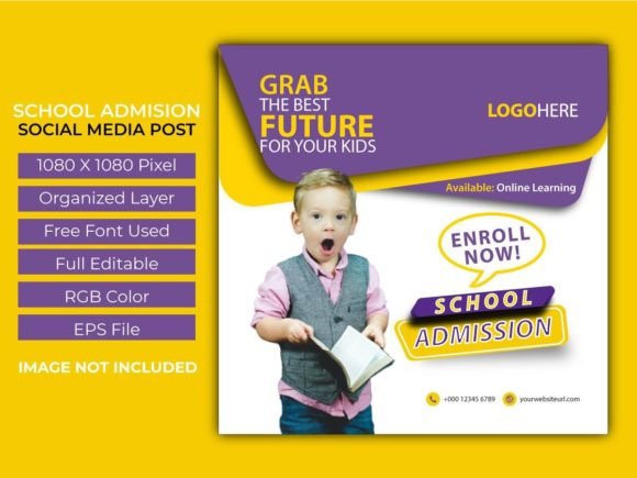 Design Eye-Catching School Admission Posts