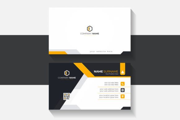Elegant Orange Color Business Card: Bold Branding in a Simple Design