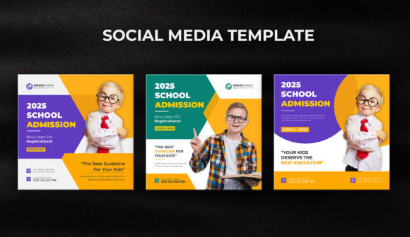 Kids Education Social Media Post Banner: A Complete Template for Schools