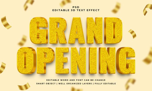 Make Your Mark with 3D Text Effects for a Grand Opening