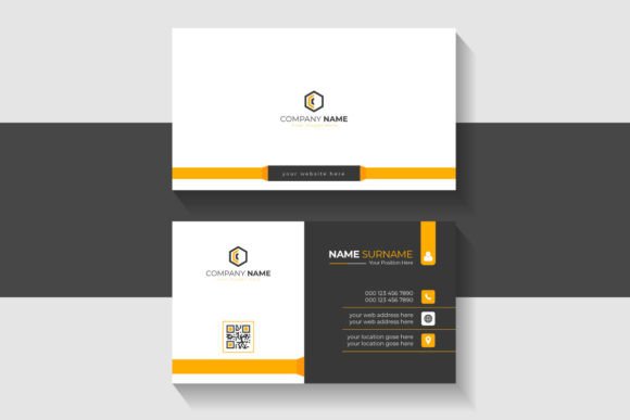 Orange and White Flat Business Card: A Modern Branding Asset