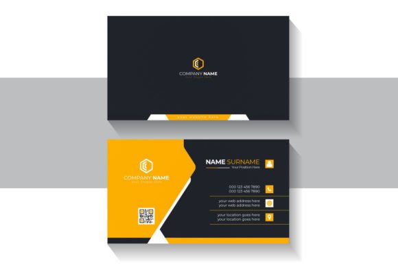 Orange Modern Business Card: Bold Branding in Black & Orange