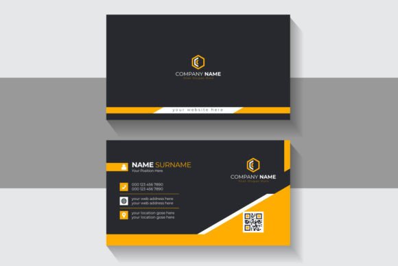 Orange Modern Business Card Template: Bold, Editable, Professional