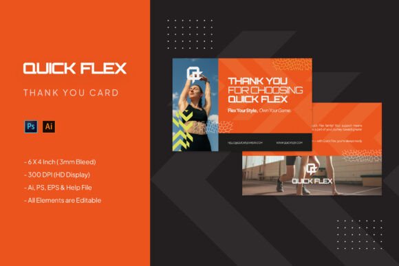 Quick Flex - Thank You Card: A Sophisticated Template for Heartfelt Gratitude
