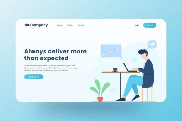 The Landing Page Illustration Blue: A Designer's Secret Weapon