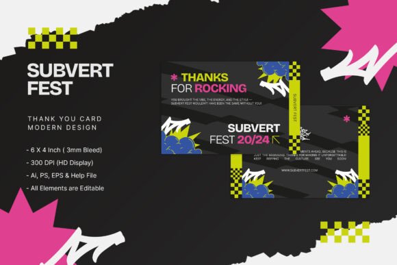 The Subvert Fest Thank You Card: A Designer's Guide to Elegant Gratitude