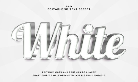 White 3D Editable PSD Text Effect: A Designer's Quick Win